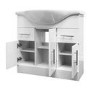 850mm Vanity Unit with Basin Drawer & Cupboard White - Windsor