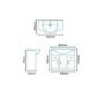 850mm Vanity Unit with Basin Drawer & Cupboard White - Windsor