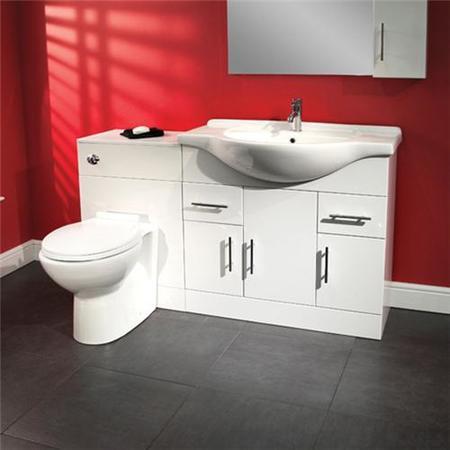 Toilet and Basin Combination Unit - 850mm Vanity Unit - Tampa Toilet - Windsor