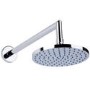Cirk Round 180mm Shower Head & Wall Arm