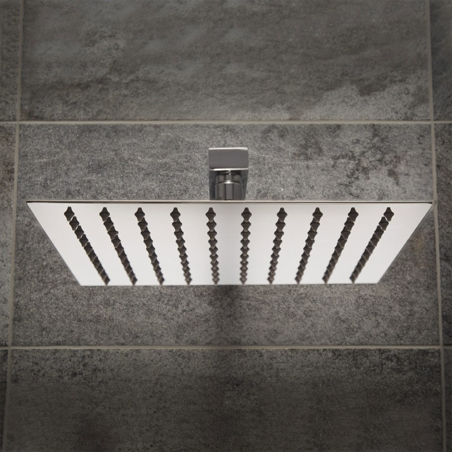 UltraThin Designer Square 200mm Shower Head & Wall Arm