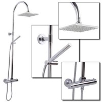 Quad Thermostatic Shower with Dual Riser Kit