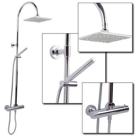 Quad Thermostatic Shower with Dual Riser Kit