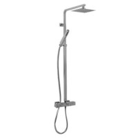 Deluxe Square Riser Slide Rail Kit with Square Thermostatic Valve 
