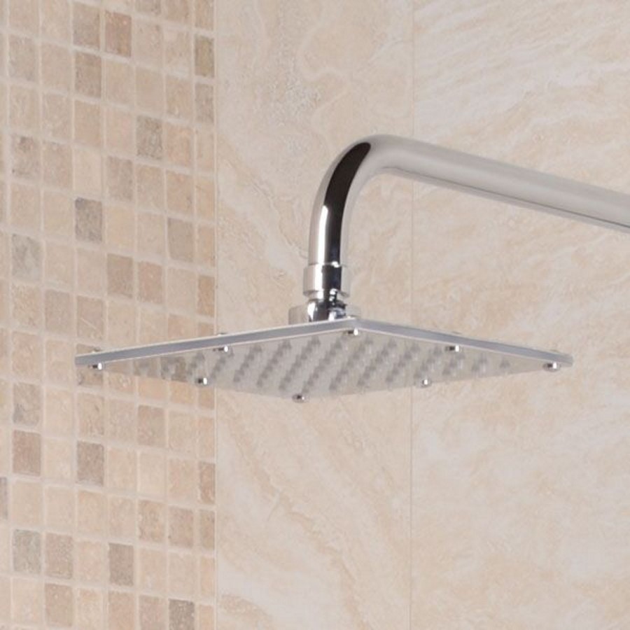 Deluxe Square Riser Slide Rail Kit with Square Thermostatic Valve 
