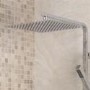 Deluxe Square Ultra Thin 300 Riser Slide Shower Rail Kit with Valve 