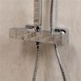 Deluxe Square Ultra Thin 300 Riser Slide Shower Rail Kit with Valve 