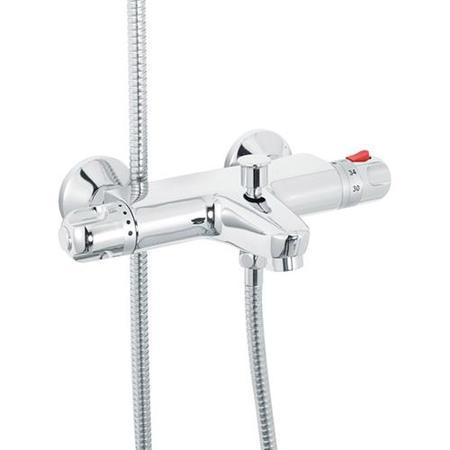 Laos Wall Mounted Bath Shower Mixer with Rina Slide Rail Kit