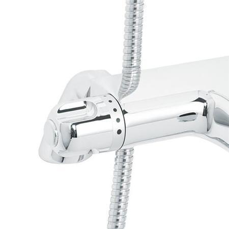 Laos Deck Mounted Bath Shower Mixer with Rina Slide Rail Kit
