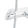 Laos Deck Mounted Bath Shower Mixer with Rina Slide Rail Kit