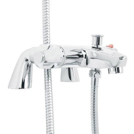 Laos Deck Mounted Bath Shower Mixer with Rina Slide Rail Kit