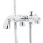 Laos Deck Mounted Bath Shower Mixer with Rina Slide Rail Kit
