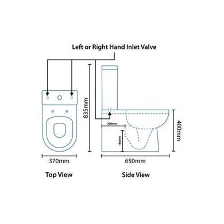 Toilet and Seat with Cistern - Modena Range
