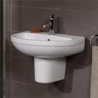 Impressions Basin and Semi Pedestal 1 Tap Hole