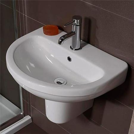 Impressions Basin and Semi Pedestal 1 Tap Hole