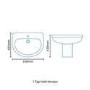 Impressions Basin and Semi Pedestal 1 Tap Hole