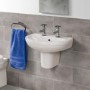 Impressions Basin and Semi Pedestal with 2 Tap Holes