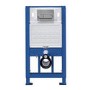 Wall Mounting Fixing Frame Including Cistern with Round Flush Plate
