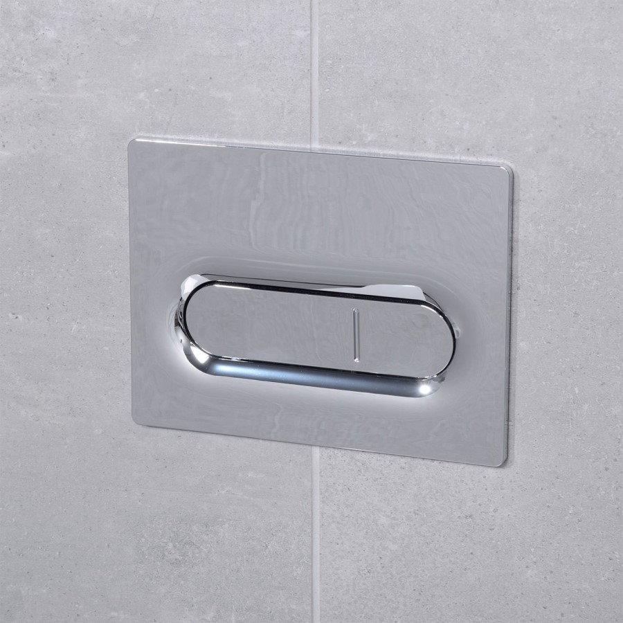 Wall Mounting Fixing Frame Including Cistern with Round Flush Plate