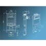 Wall Mounting Fixing Frame Including Cistern with Square Flush Plate