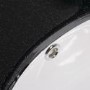 Bow Front Vanity Unit with Basin - Double Door & Drawers Black Worktop - Kirkwood Range