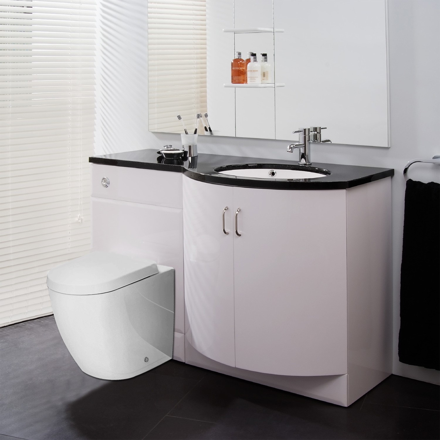 Bow Front Combination Unit With Venus Back To Wall Pan Right Bow Front Combination Unit With Venus Back To Wall Pan Right