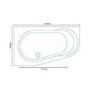 1500 x 900 Prima Offset Luxury Left Handed Corner Bath