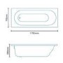 Mono 1800 x 800 Betacast Single Ended Bath