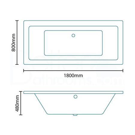 Duo Quadra 1800 x 800 Bath