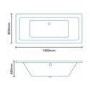 Duo Quadra 1800 x 800 Bath