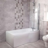 Modern Right Hand 1675mm Shower Bath