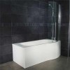 Modern Right Hand 1500mm Shower Bath with Screen