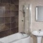 Modern Right Hand 1500mm Shower Bath with Screen