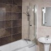 Modern Right Hand 1500mm Shower Bath with Screen