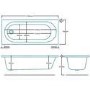 Mono1500 Single Ended Bath with Leg Set