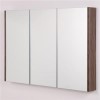 Aspen&amp;trade; 3 Door Walnut Mirror Cabinet 650(H) 900(W) 100(P)