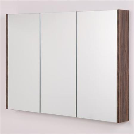 Aspen&trade; 3 Door Walnut Mirror Cabinet 650(H) 900(W) 100(P)