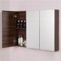 Aspen&trade; 3 Door Walnut Mirror Cabinet 650(H) 900(W) 100(P)