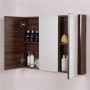Aspen&trade; 3 Door Walnut Mirror Cabinet 650(H) 900(W) 100(P)