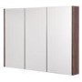 Aspen&trade; 3 Door Walnut Mirror Cabinet 650(H) 900(W) 100(P)