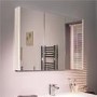 Windsor / Cuba / Aspen 90cm 3 Door White Mirror Cabinet