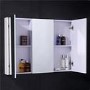 Windsor / Cuba / Aspen 90cm 3 Door White Mirror Cabinet