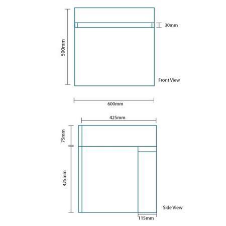 Murcia 600mm Wall Mounted Vanity Drawer Unit
