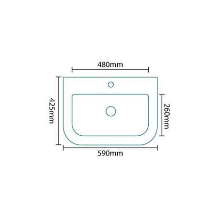Murcia 600mm Wall Mounted Vanity Drawer Unit