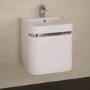 600mm Wall Hung Vanity Basin Unit - White Single Drawer - Murcia Range