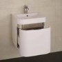 600mm Wall Hung Vanity Basin Unit - White Single Drawer - Murcia Range