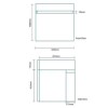 600mm Wall Hung Vanity Basin Unit - White Single Drawer - Murcia Range