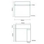600mm Wall Hung Vanity Basin Unit - White Single Drawer - Murcia Range
