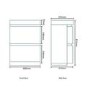 600mm Floor Standing Vanity Drawer Unit - Double Drawer - Murcia Range