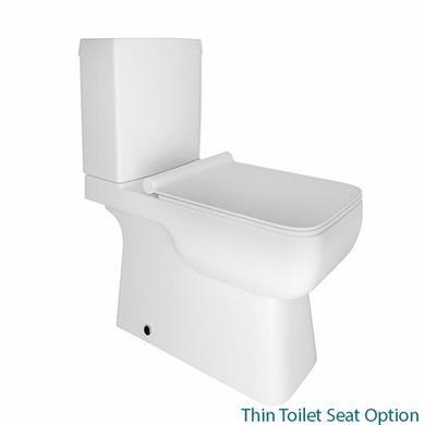 Toilet and Soft Close Seat - Square Thin Seat Upgrade - Carona Range